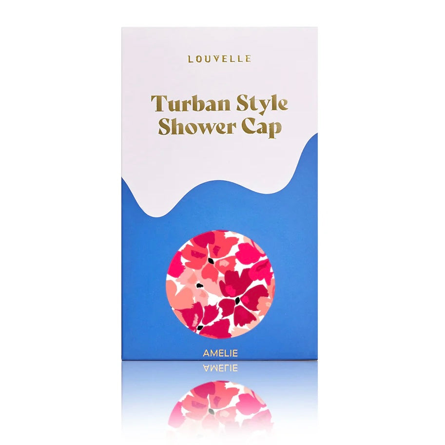AMELIE Turban Style Shower Cap - Poppy Rosso