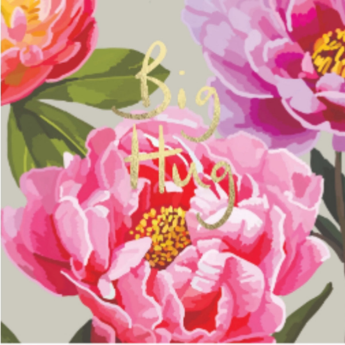 Sarah Kelleher Big Hug Botanical Gold Card