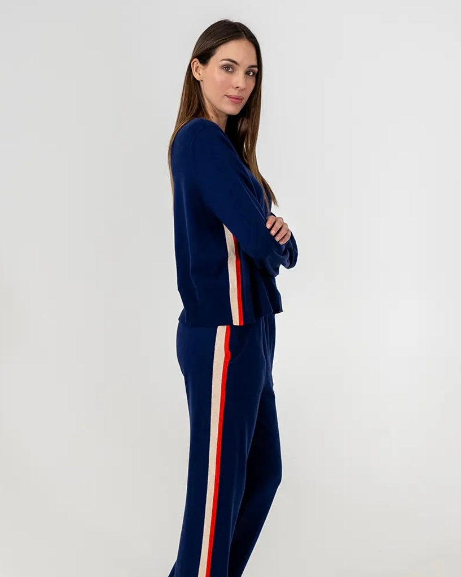 Arlington Milne Winnie Speed Stripe Sweater Navy Sport medium