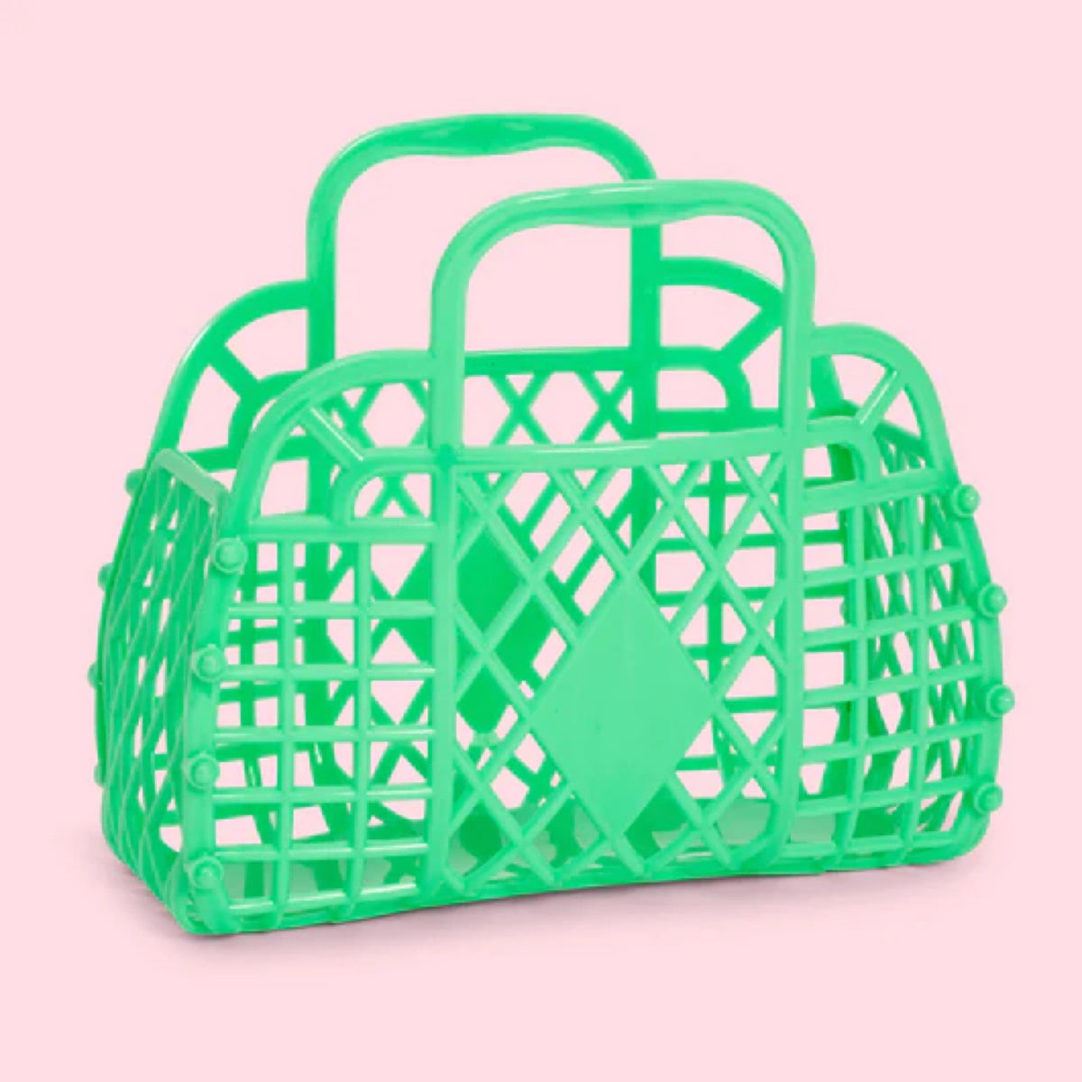 Sunjellies Green Mini Retro Basket