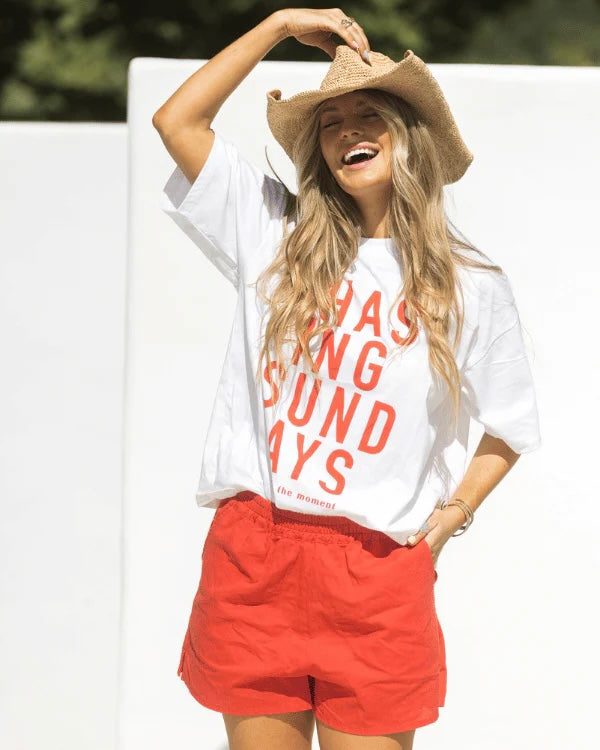 Chasing Sundays The Moment Tee - Red