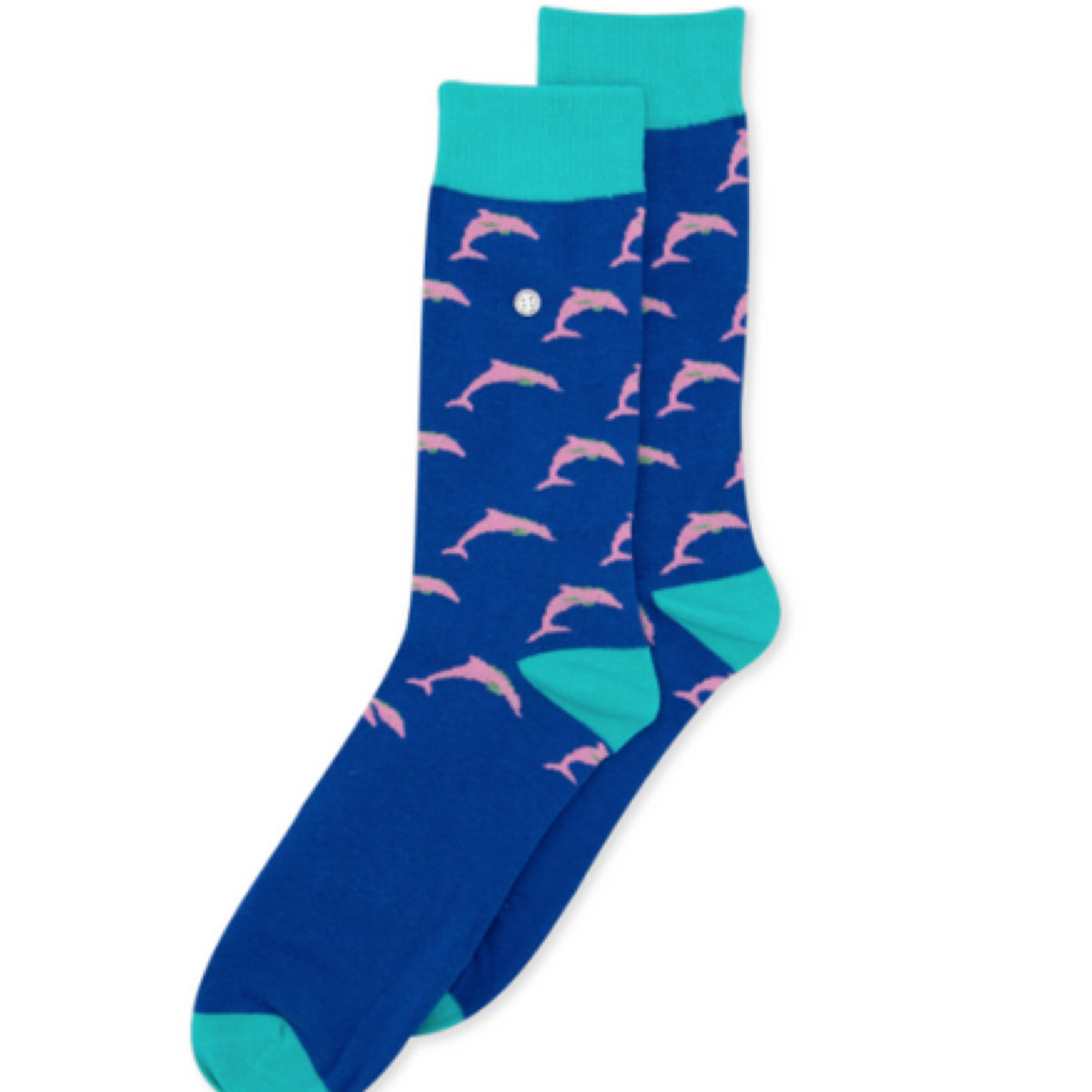 Alfredo Gonzales Dolphins Blue Socks - Medium