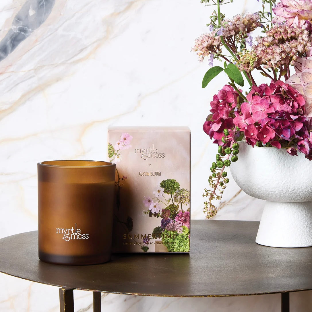 Myrtle and Moss x Austin Bloom Summertime Soy Wax Candle