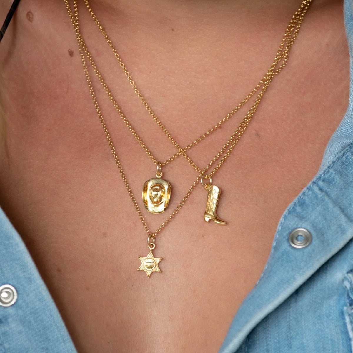 Scream Pretty Cowboy Boot Necklace