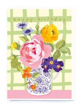 Noi Happy Birthday flowers and mug CK022