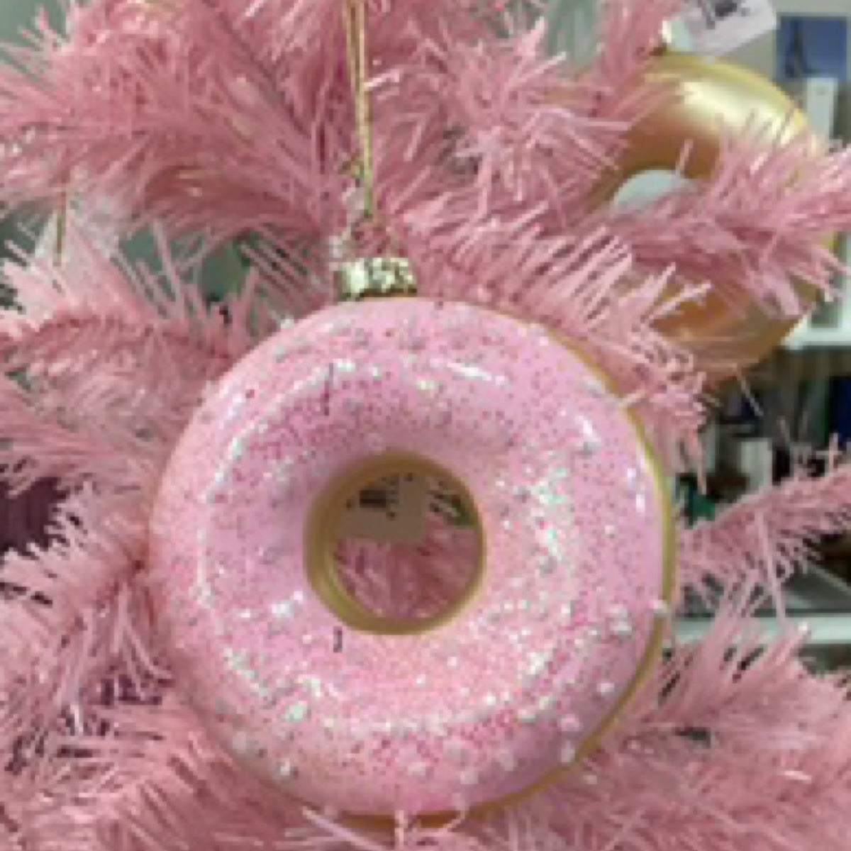 Bright Pink Donut Hanging JQAM074