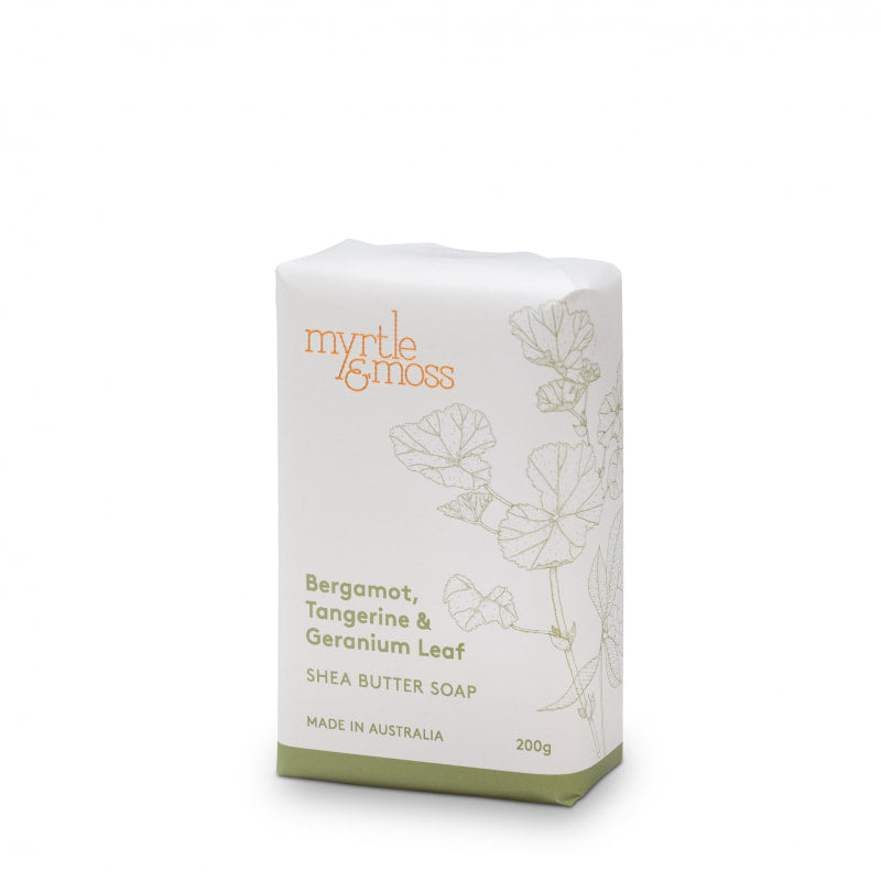 Myrtle and Moss Soap Bergamot Tangerine and Geranium Leaf