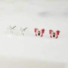 Pink Butterfly Stud 6776