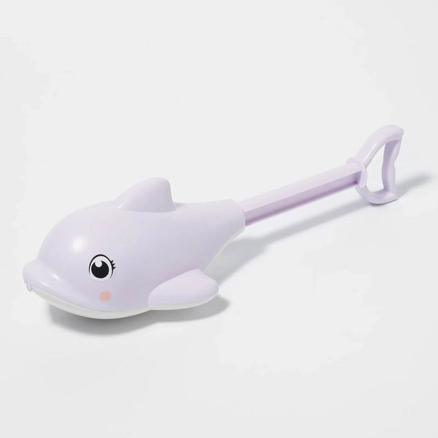 Wasserspritzender Delfin Pastelllila