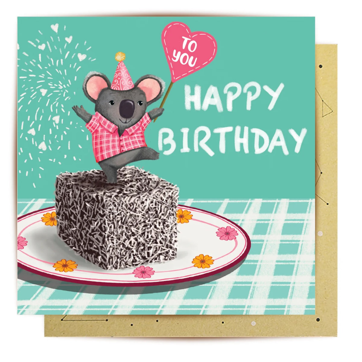 Lamington Koala Geburtstagskarte