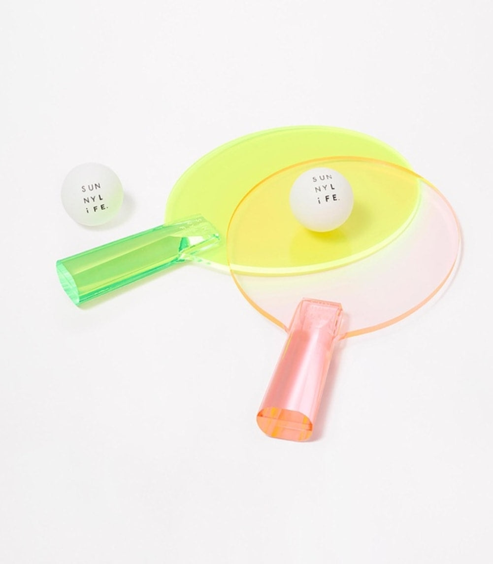 Sunnylife Lucite Table Tennis Bats - Auroa