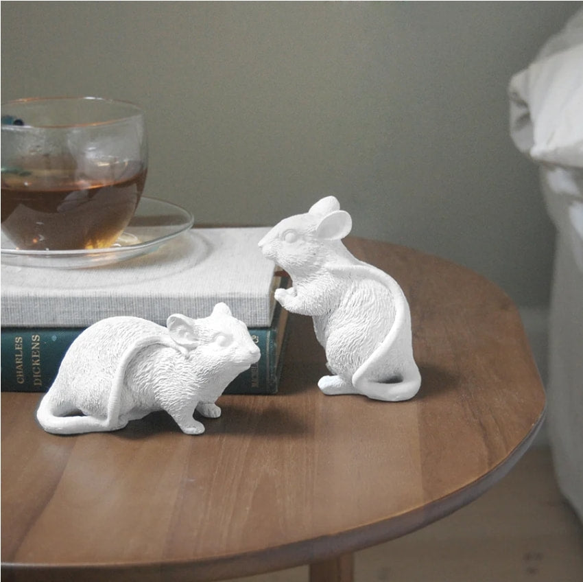 Weißer Elch Maus Zwillings-Set