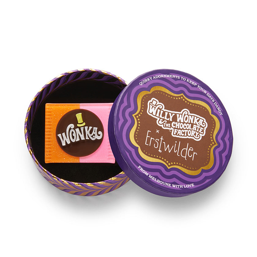 Willy Wonka Tafel Schokoladenbrosche