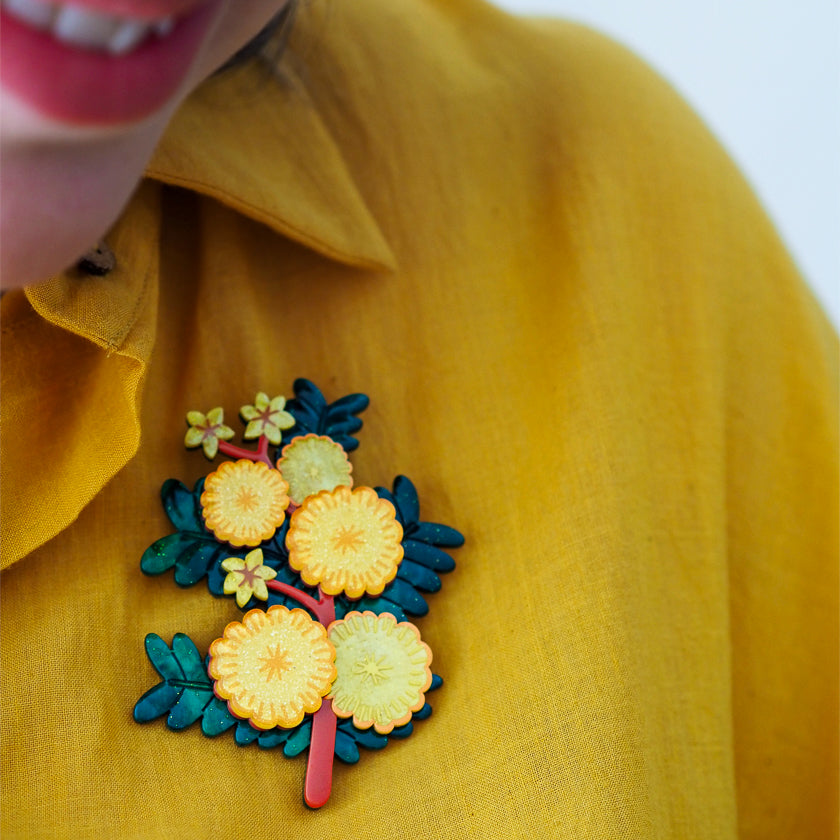 Erstwilder Sunshine Wattle Brooch