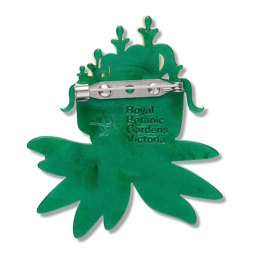Erstwilder Long Flower Mistletoe Brooch