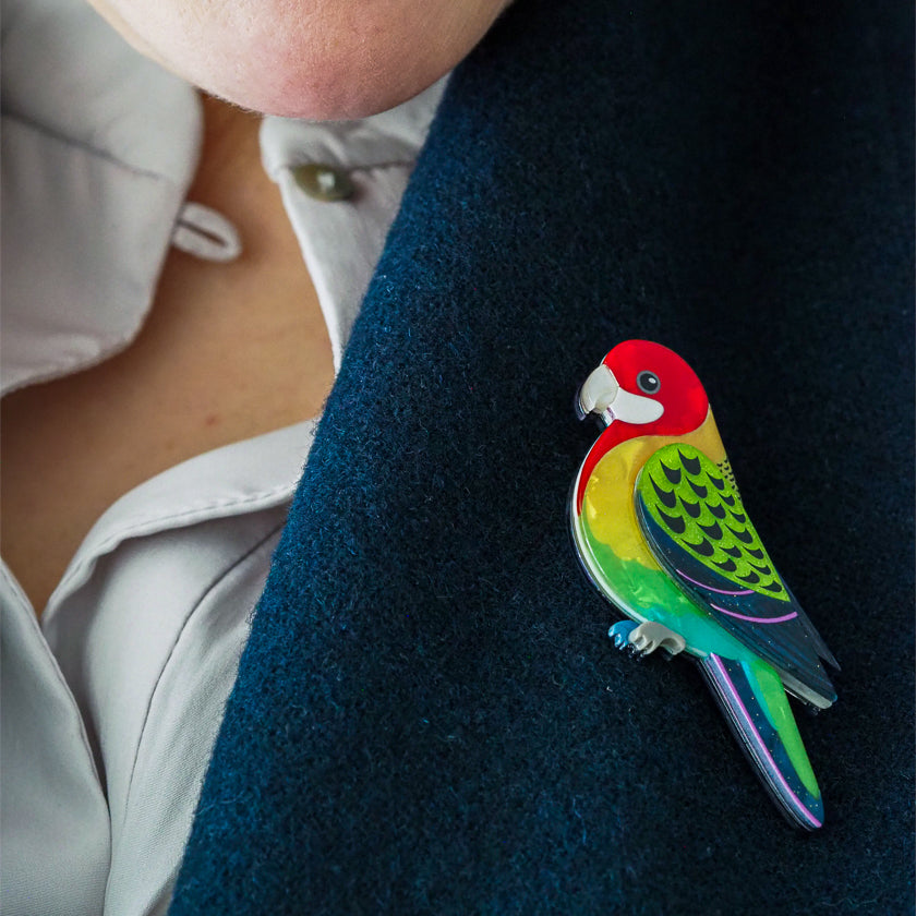 Erstwilder Eastern Rosella Brooch