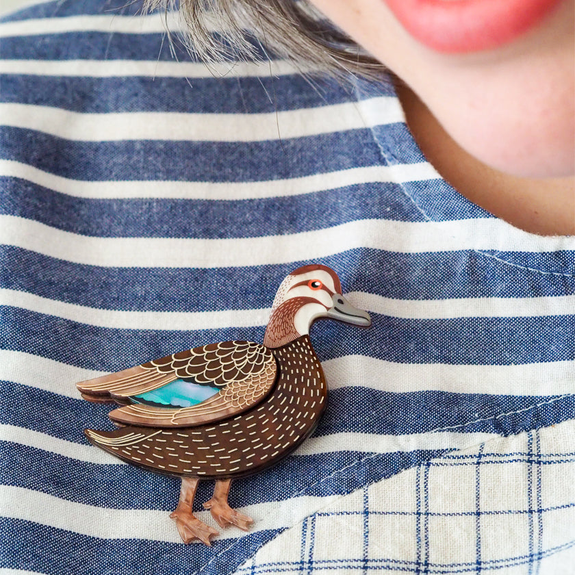Erstwilder Pacific Black Duck Brooch