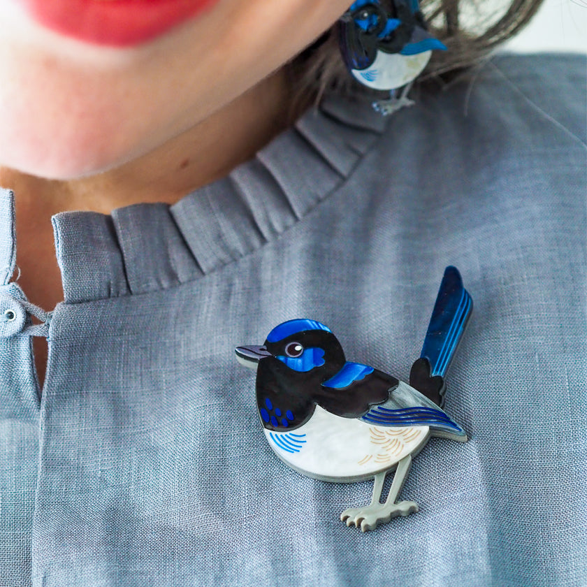Erstwilder Superb Fairy Wren Brooch