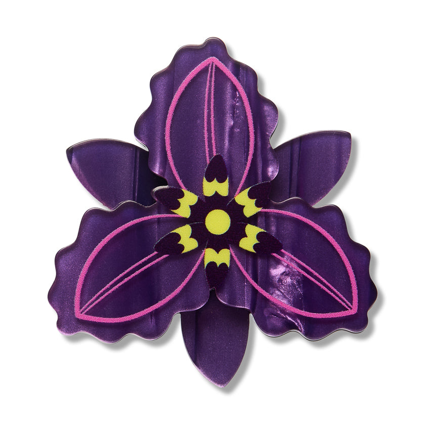 Erstwilder Chocolate Lilly Simplified Mini Brooch