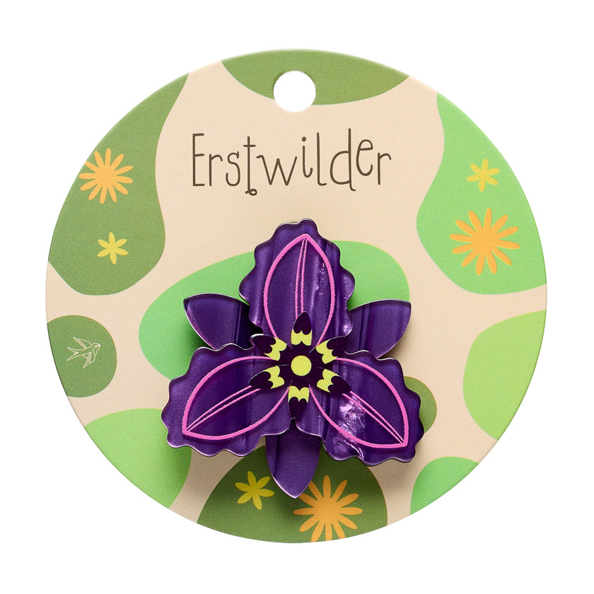 Erstwilder Chocolate Lilly Simplified Mini Brooch