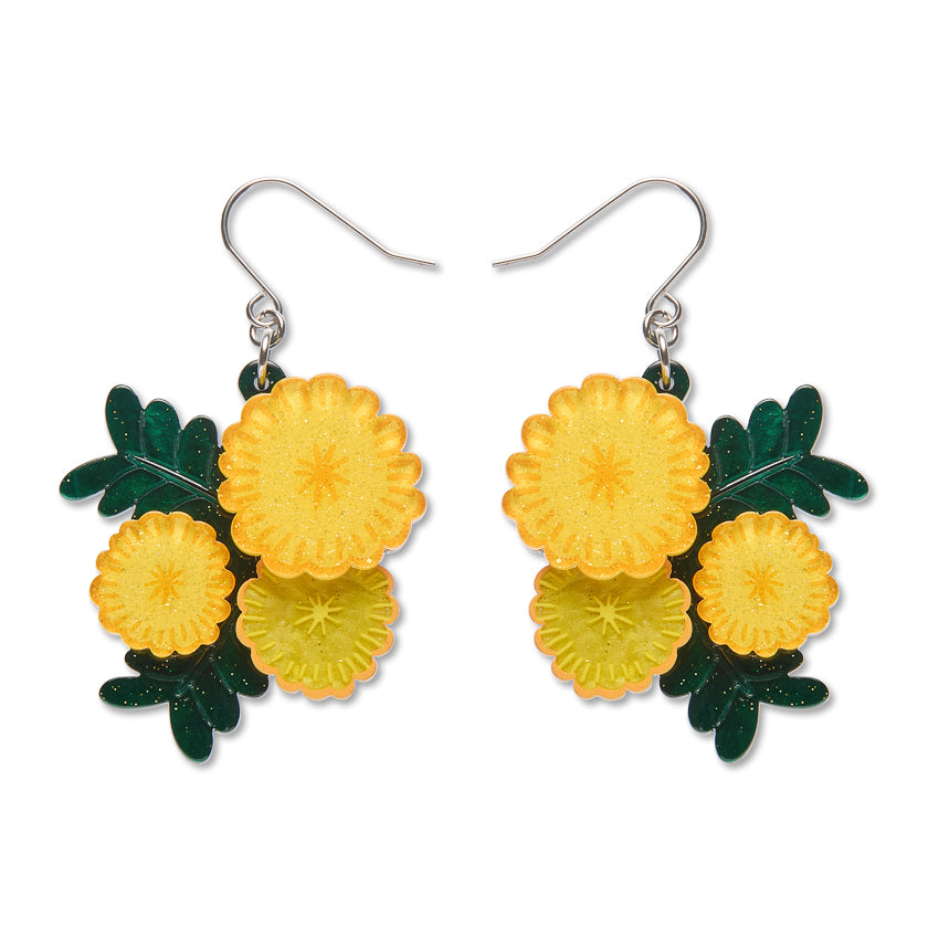 Erstwilder Sunshine Wattle Drop Earrings