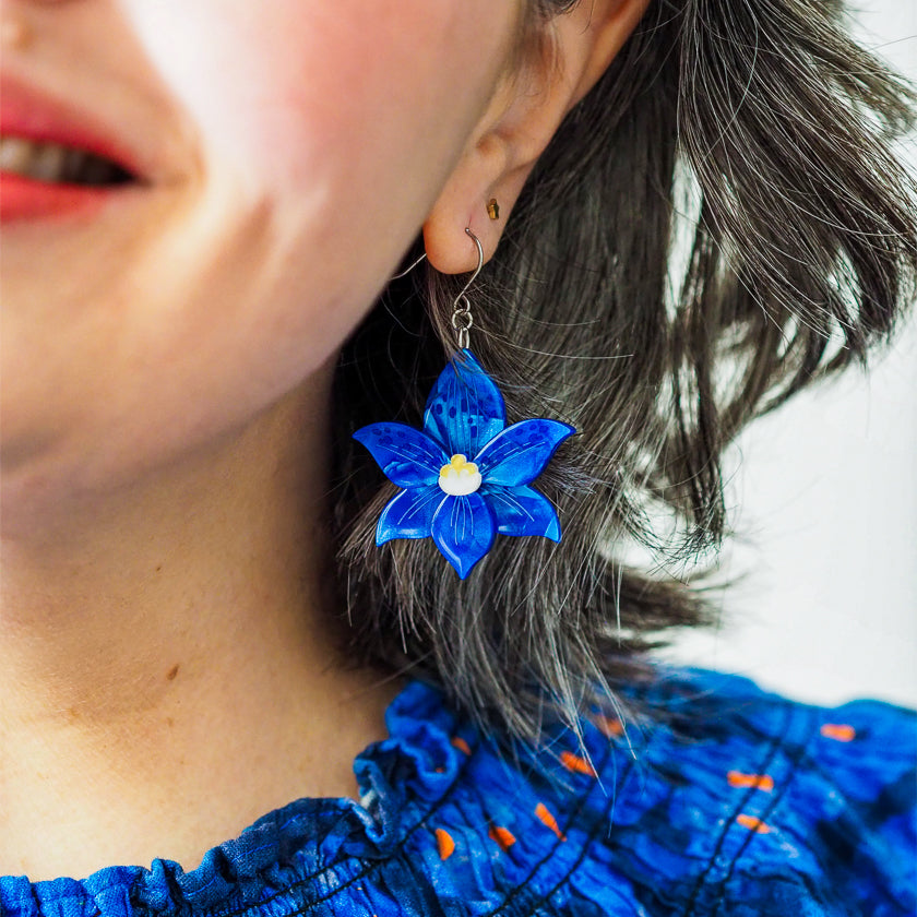 Erstwilder Spotted Sun-Orchid Drop Earrings