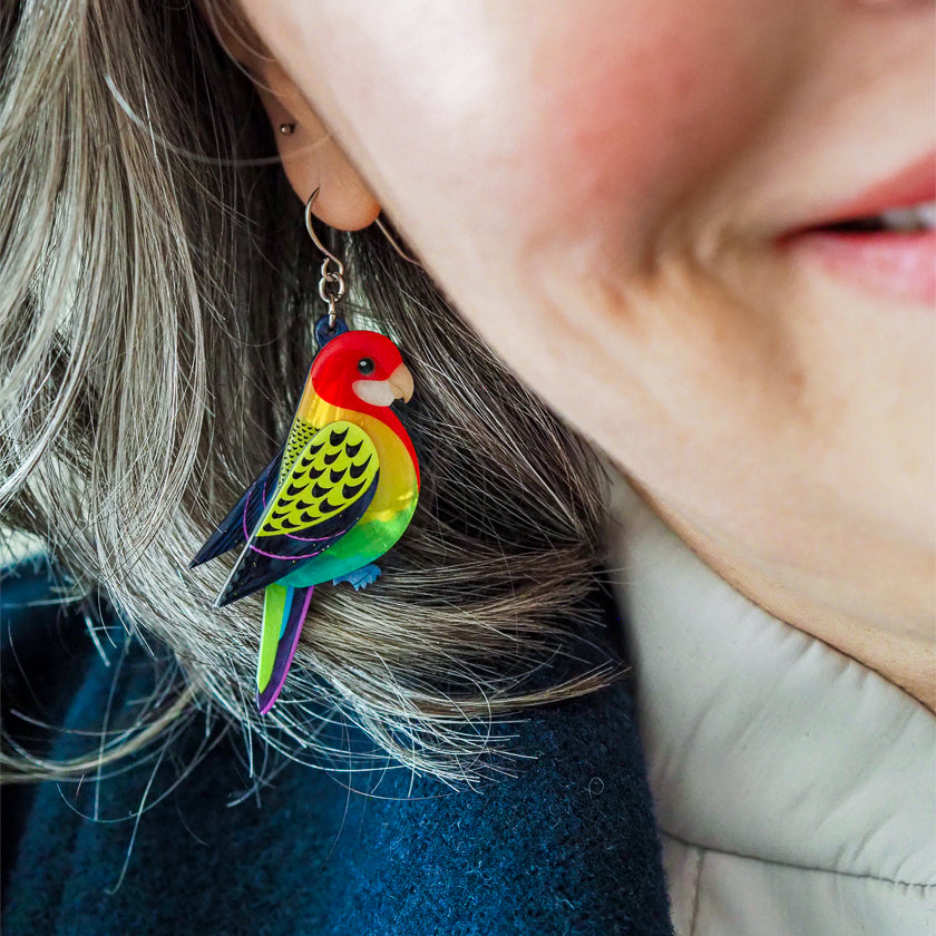 Erstwilder Eastern Rosella Drop Earrings