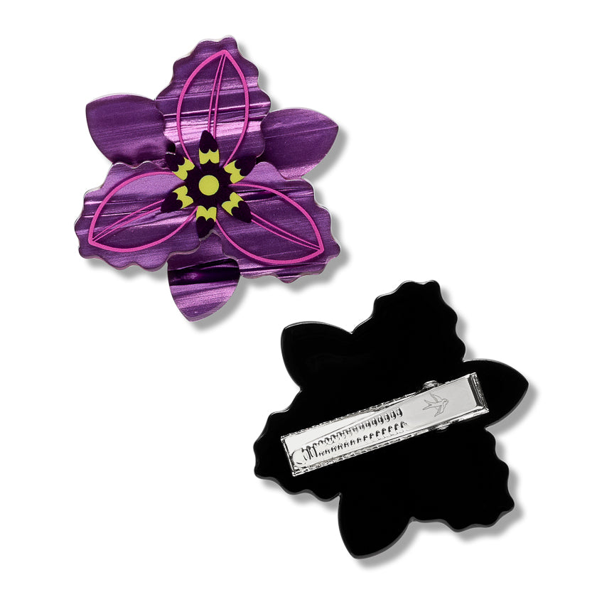 Erstwilder Chocolate Lily Hair Clips - 2 Piece