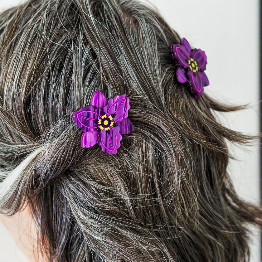 Erstwilder Chocolate Lily Hair Clips - 2 Piece