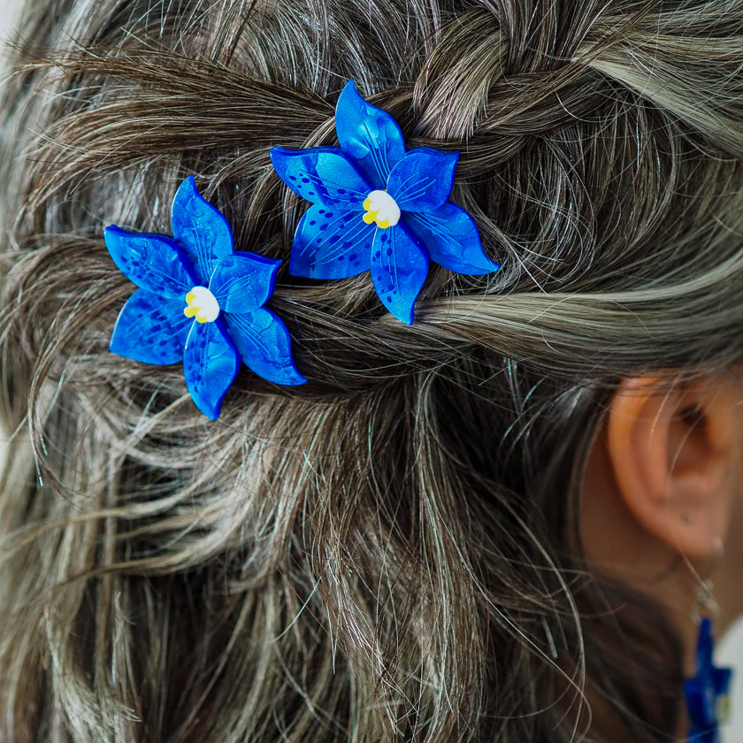 Erstwilder Spotted Sun-Orchid Hair Clips - 2 Piece