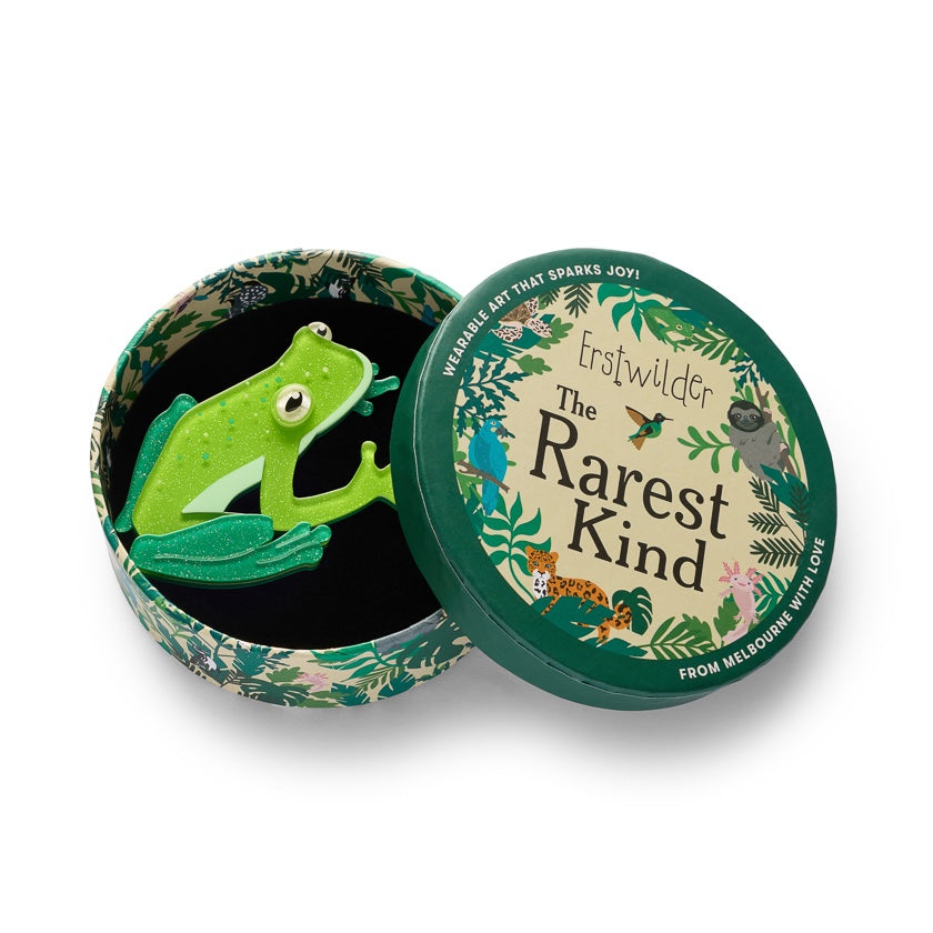 Erstwilder Buckley’s Großer Glasfrosch-Brosche