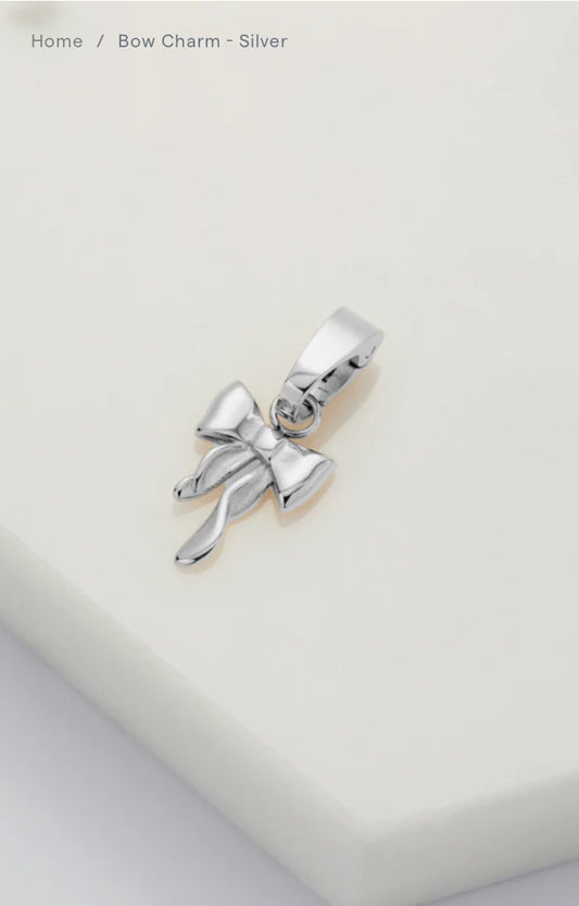 Bow Charm Silver