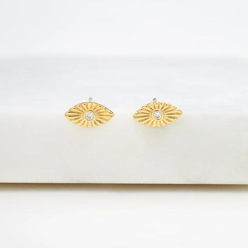 Evil Eye Stud Gold 7207