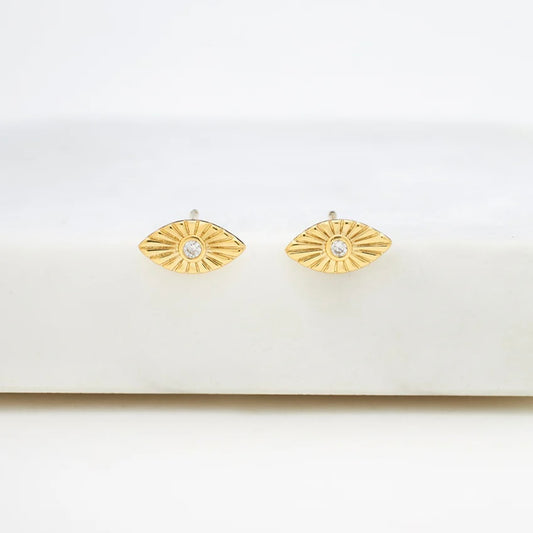 Evil Eye Stud Gold 7207