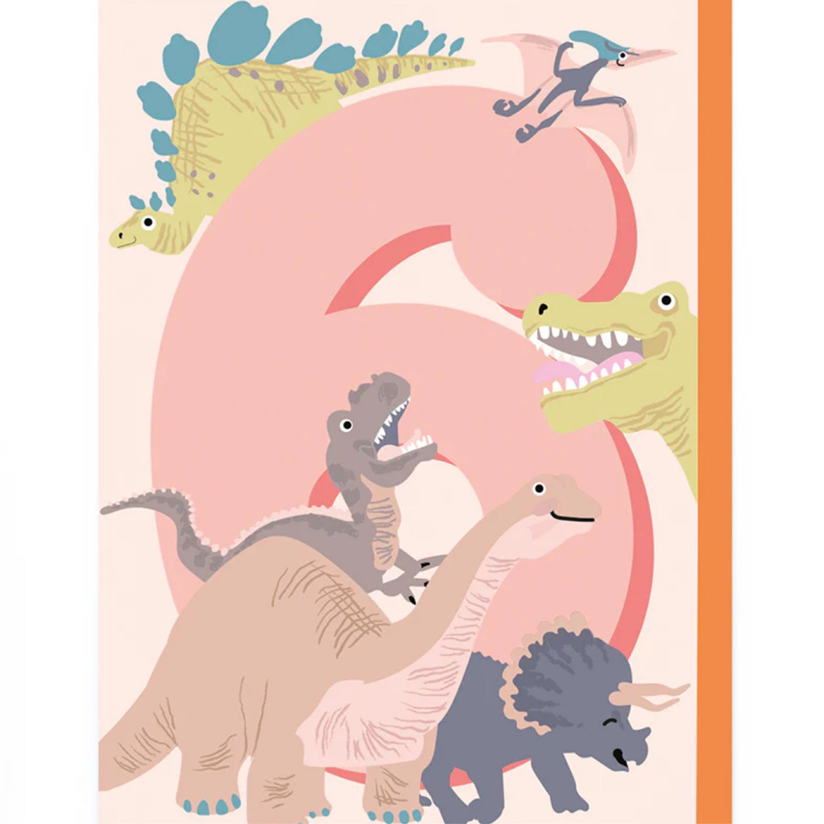Age 6 Dinosaurs Card