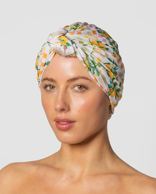 DAHLIA Turban Style Shower Cap - Limonata