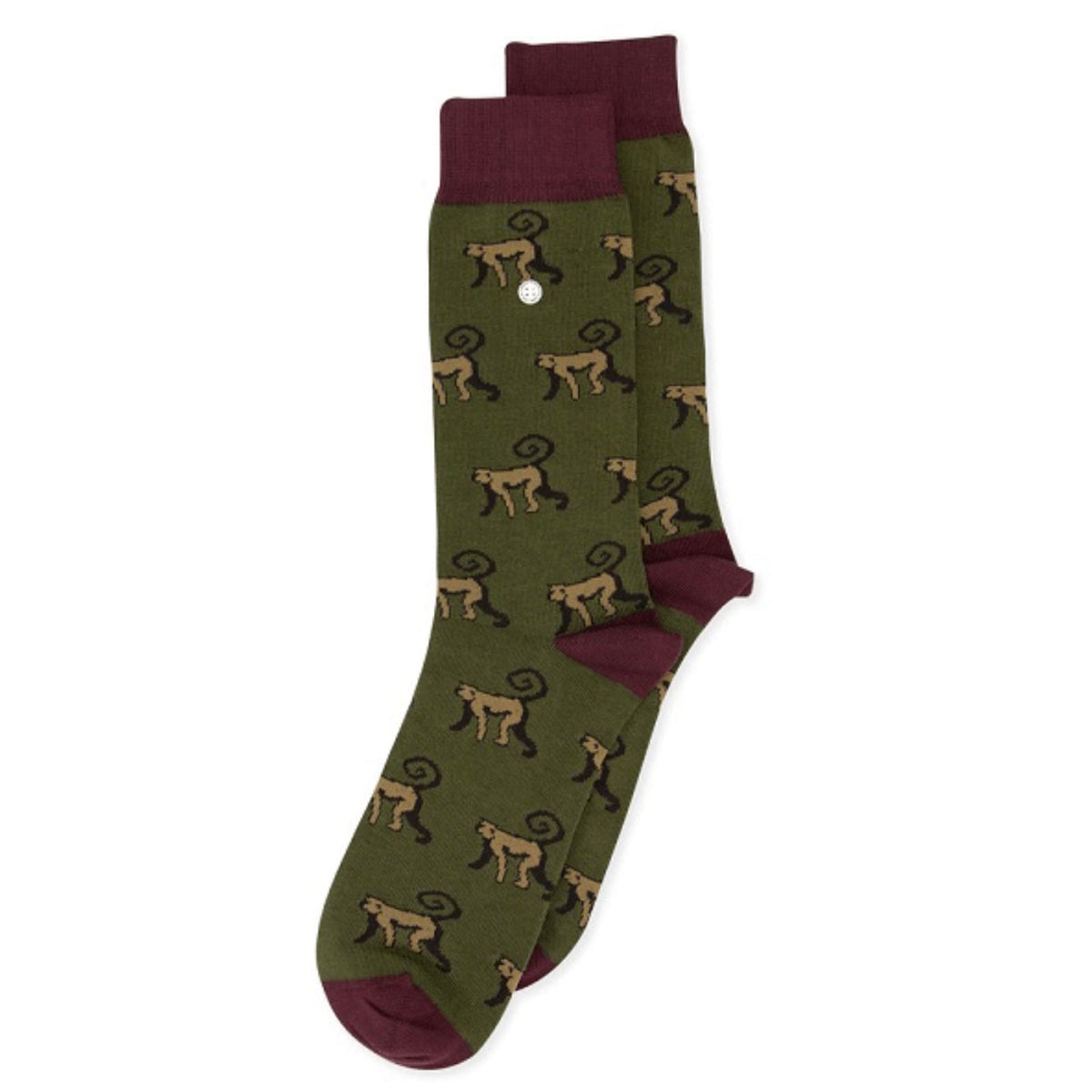 Alfredo Gonzales Monkey Army Brown Socks - Medium