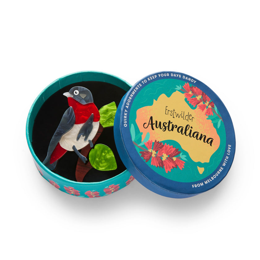 Mabel the Mistletoebird Brooch