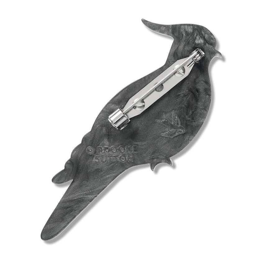 Brooke Sutton  Kulupatji (Crested Pigeon) Brooch