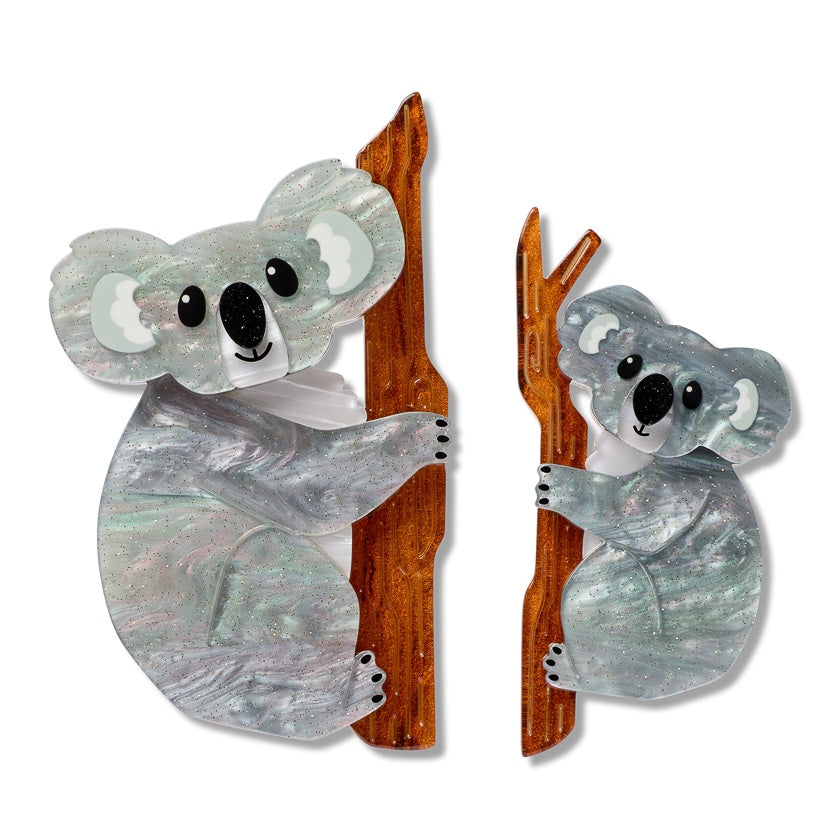 Erstwilder Among the Eucalyptus Brooch Pair