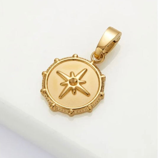 Compass Charm Gold