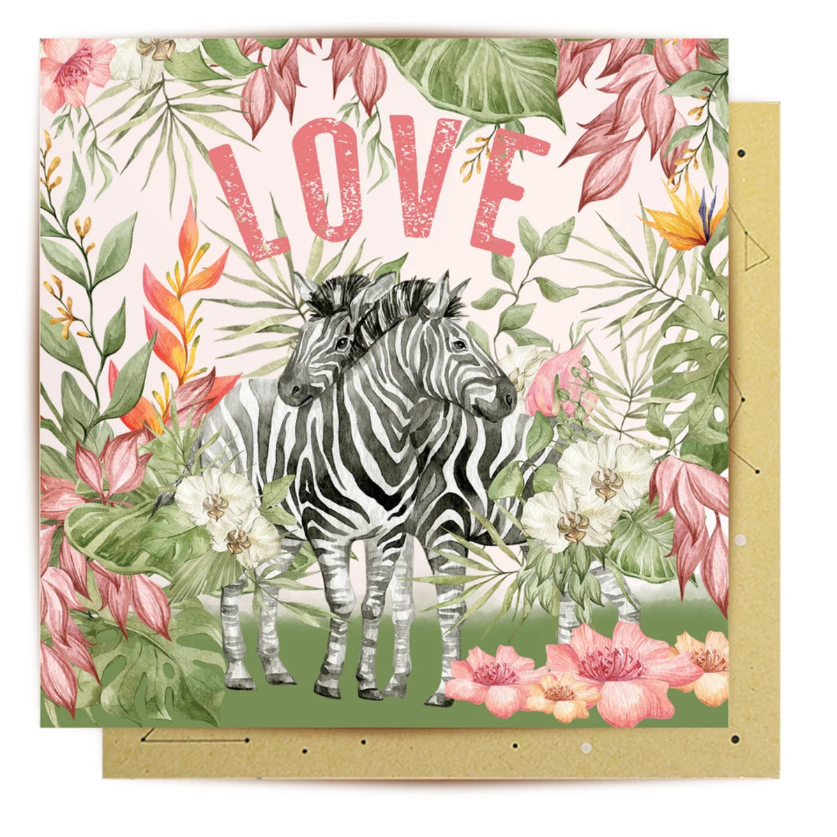 La La Land Zebra Love Card