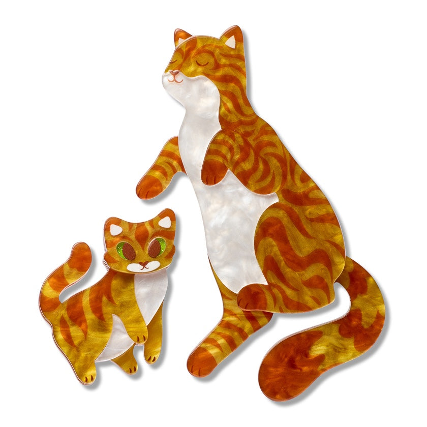 Erstwilder Purrfect Harmony Brooch Pair