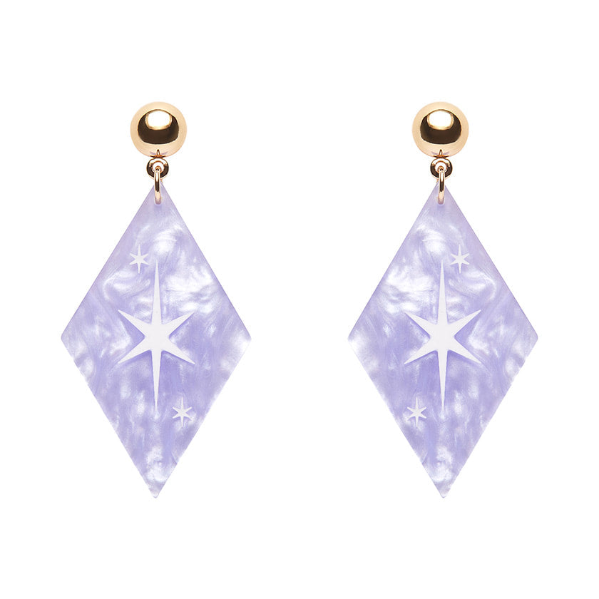 Atomic Diamond Drop Earrings - 4 colours available