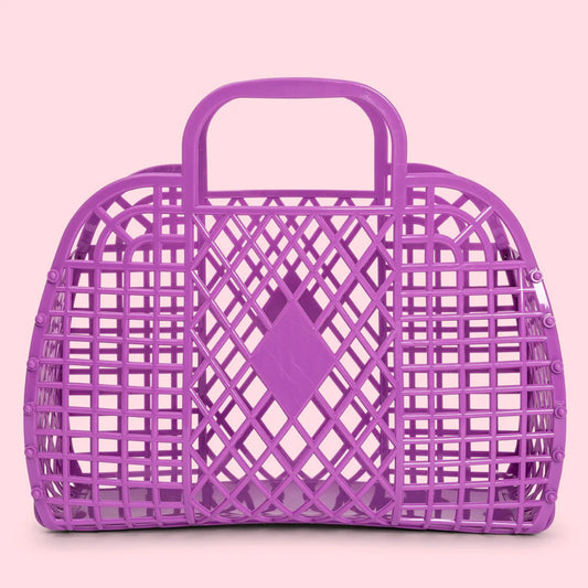 Sunjellies Großer violetter Retro-Korb