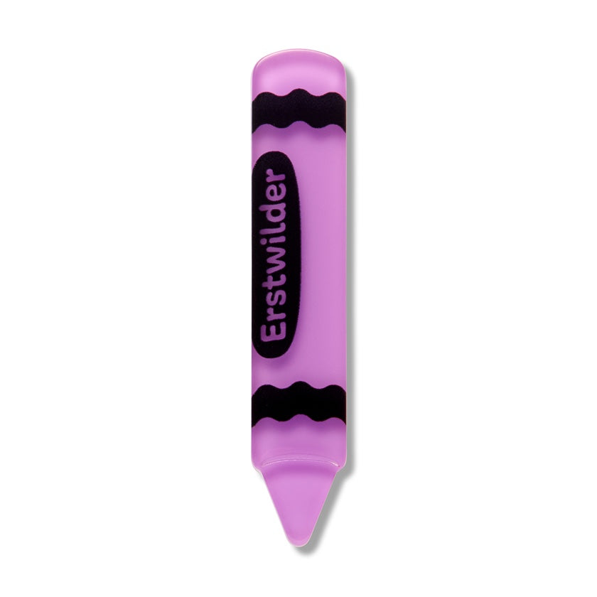 Erstwilder Crayon Simplified Mini Brooch - Purple