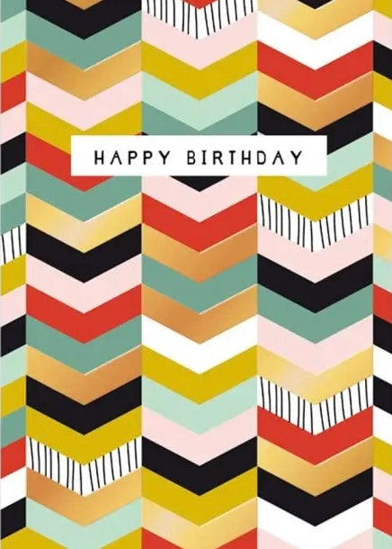 Pretty in Print Happy Birthday Mini Card 5998