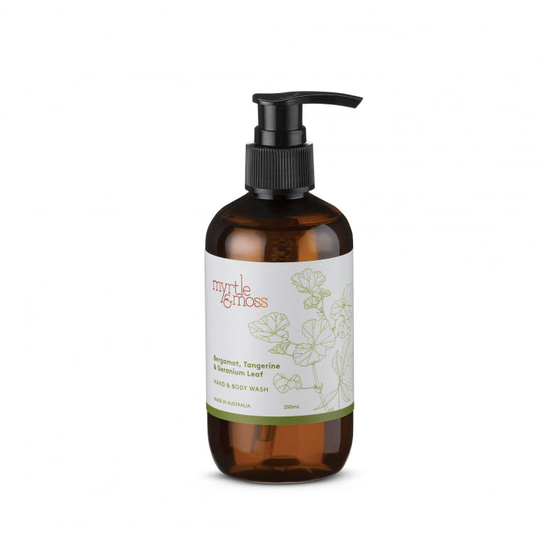 Myrtle and Moss Hand and Body Wash Bergamot, Tangerine and Geranium Leaf