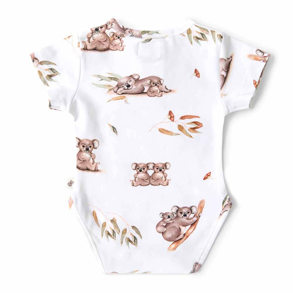 Koala Short Sleeve Organic Bodysuit: Newborn (0000)