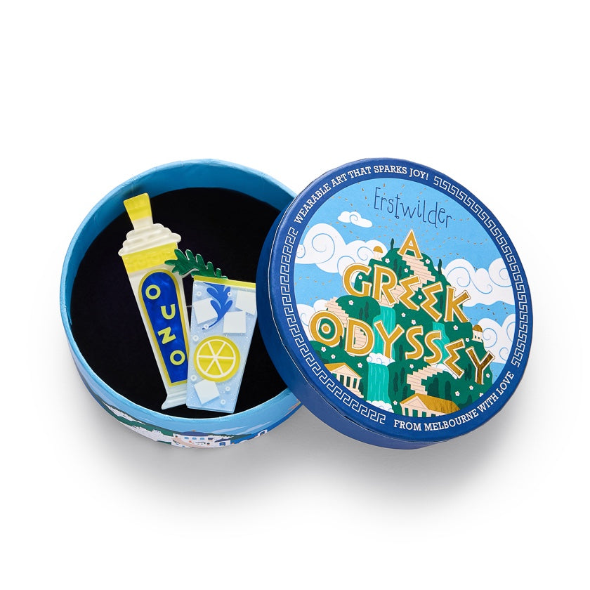 Opa! Ouzo Brosche